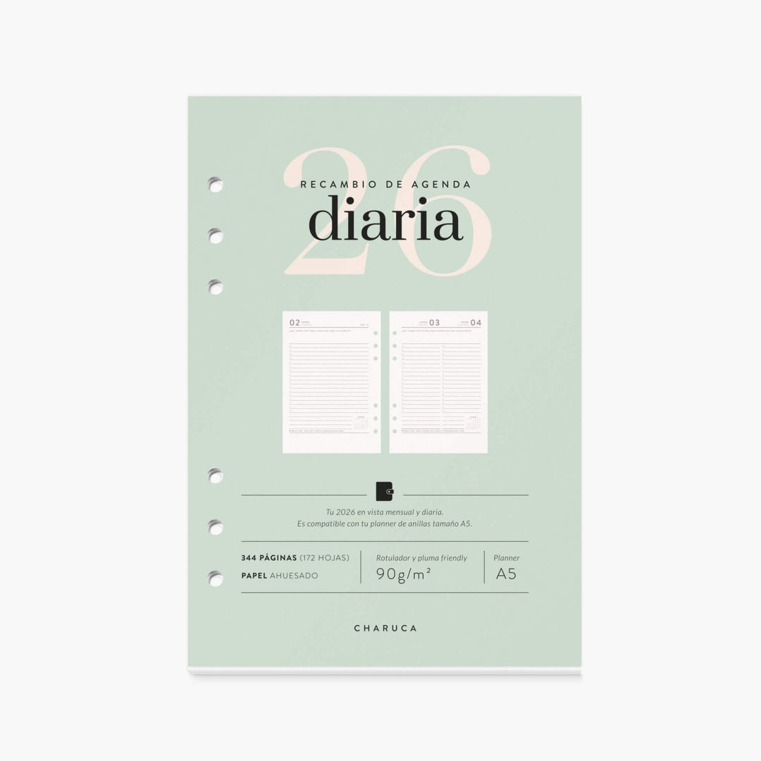 Agenda 2026 - A5 Diario - Mocca