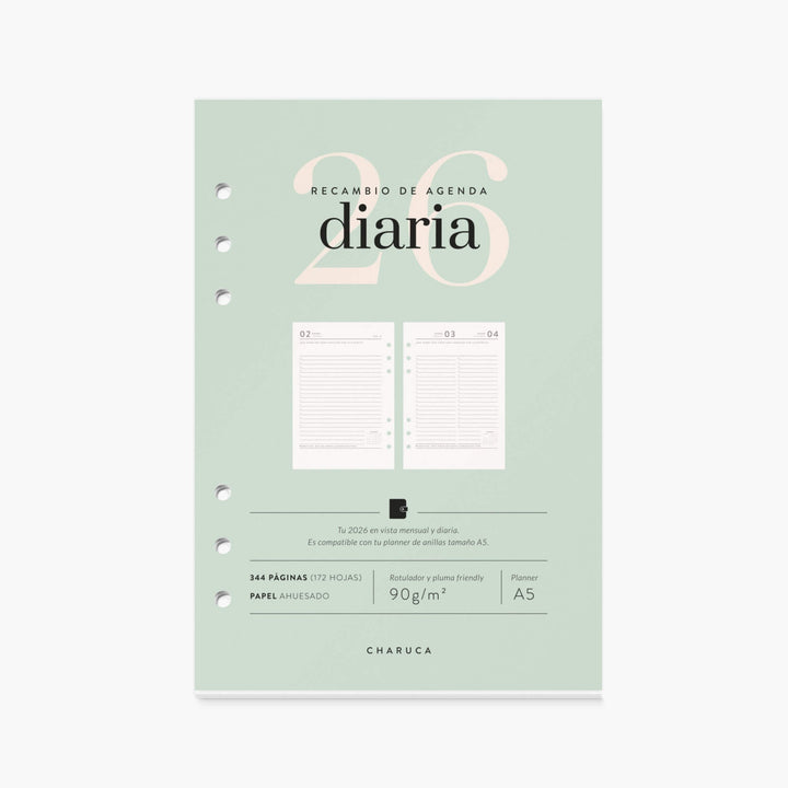 Agenda 2026 - A5 Diario - Mocca
