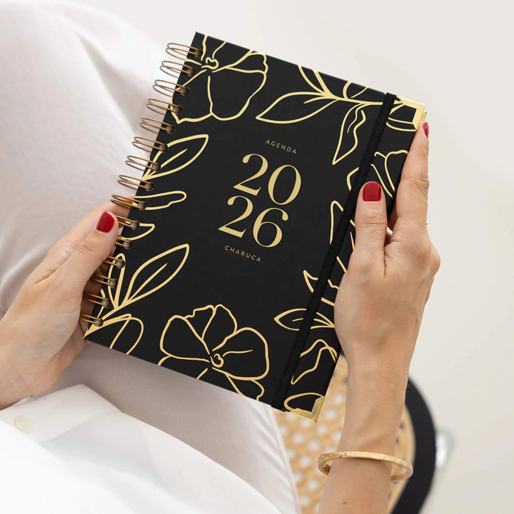 Agenda Diaria 2026 - Black - Mediana