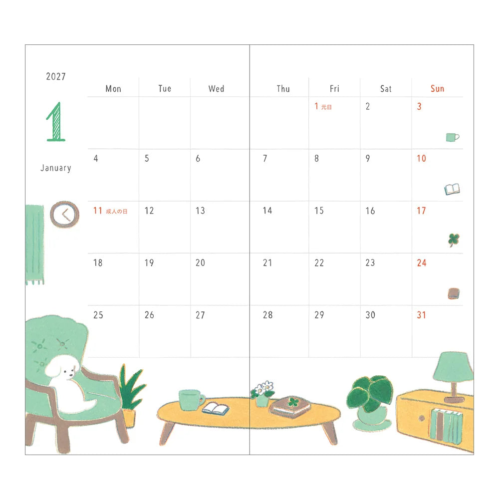 Pocket Diary Slim - Dog - 2027