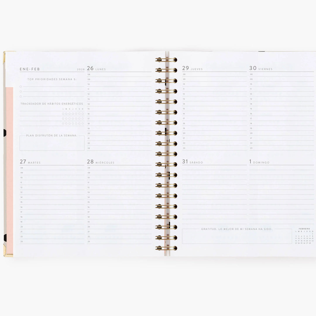 Agenda Semanal 2026 - Minimal  - Grande