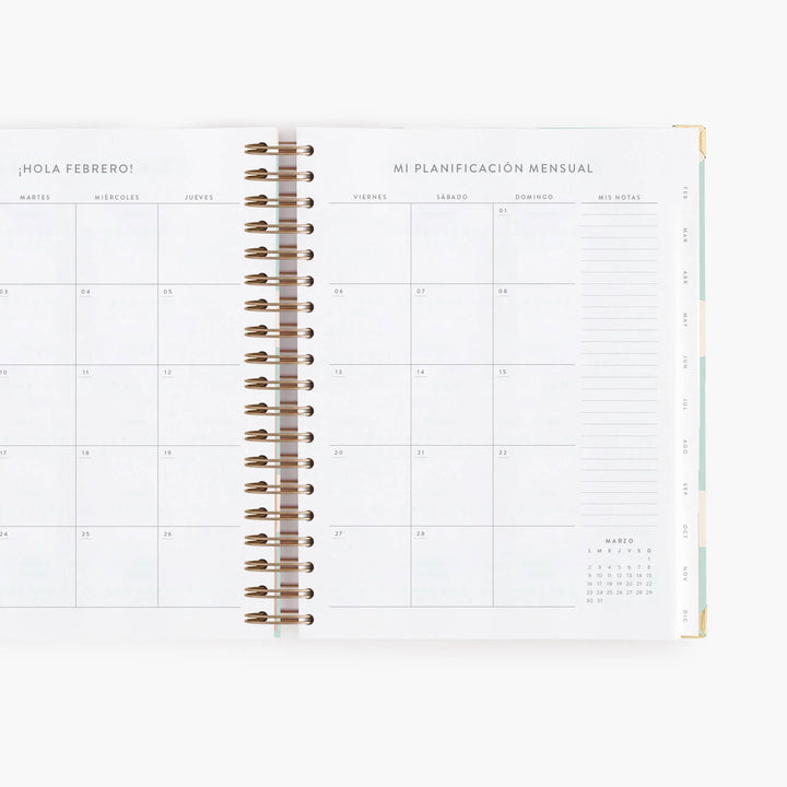 Agenda Diaria 2026 - Mint - Grande