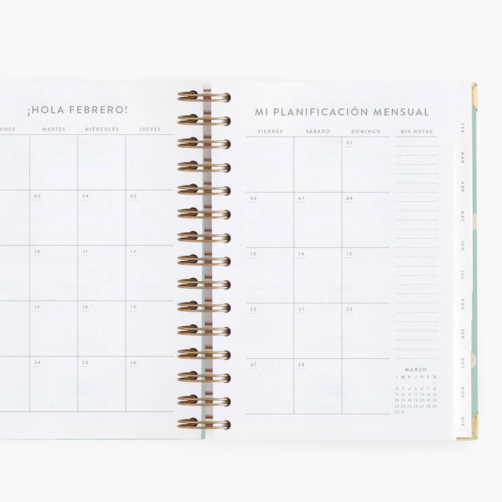 Agenda Diaria 2026 - Mint - Mediana