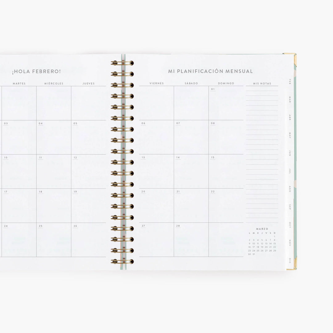 Agenda Semanal 2026 - Mint  - Grande
