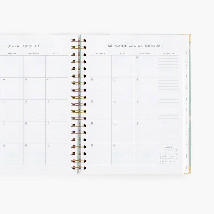 Agenda Semanal 2026 - Mint  - Grande