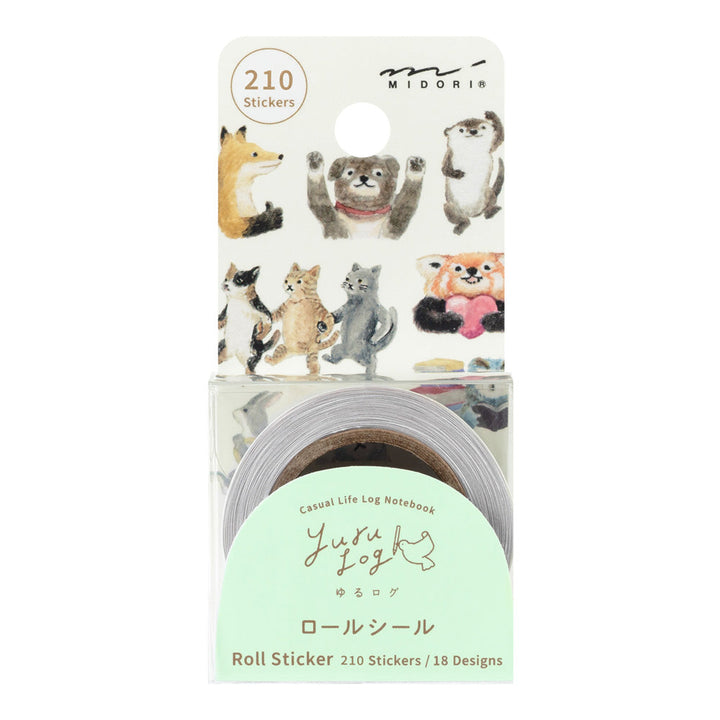 Yuru Log Sticker Roll - Animals