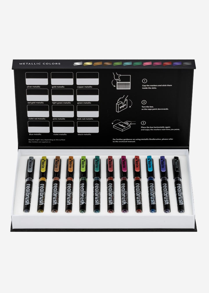 Karin Realbrush Metallic - Set 12 colores