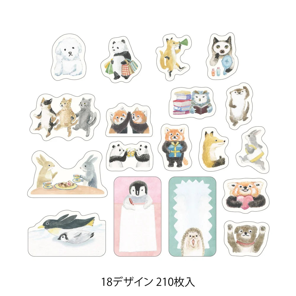 Yuru Log Sticker Roll - Animals