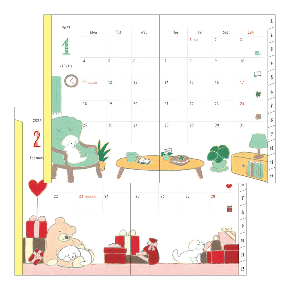 Agenda Semanal Pocket  B6 - Dogs - 2027