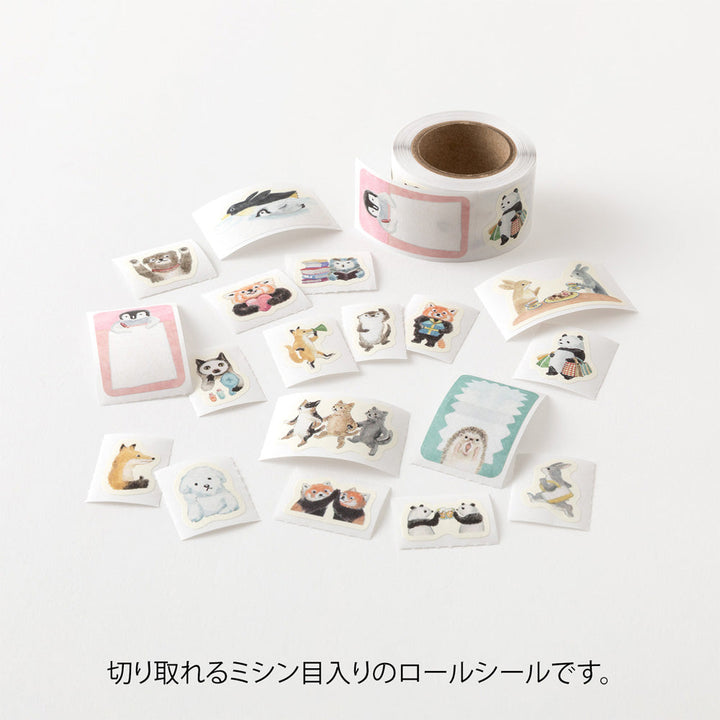 Yuru Log Sticker Roll - Animals