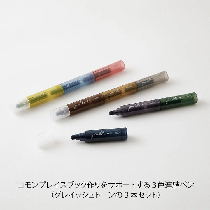 Connecting Pen - 3 Pack - Greyish Tone