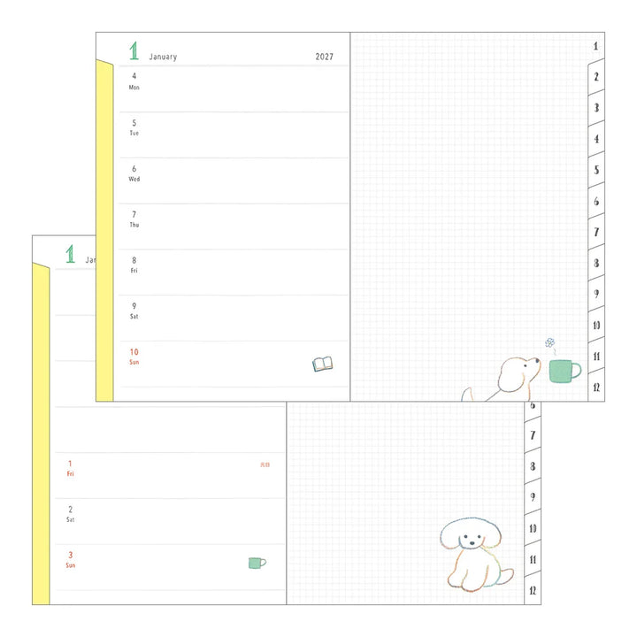 Agenda Semanal Pocket  B6 - Dogs - 2027