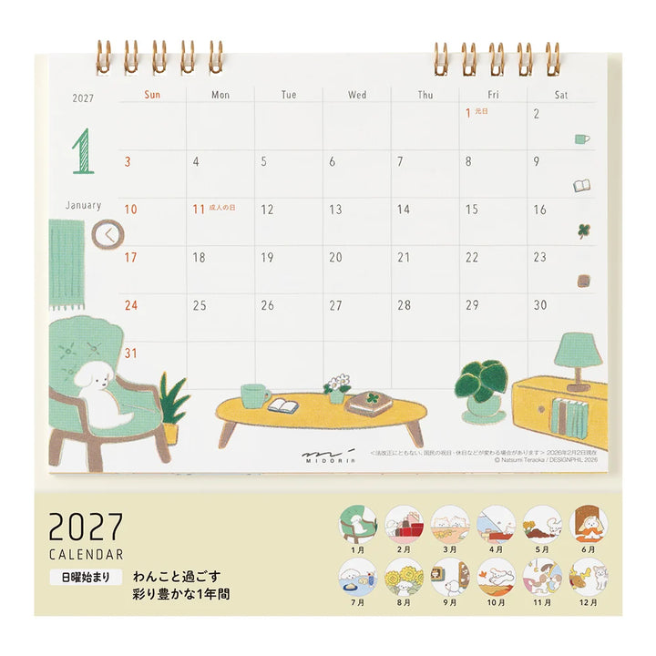 Calendario Escritorio 2027 - Dogs