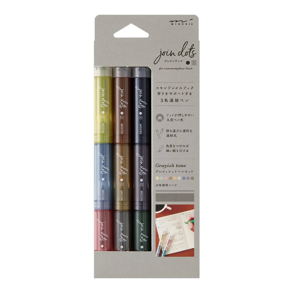Connecting Pen - 3 Pack - Greyish Tone