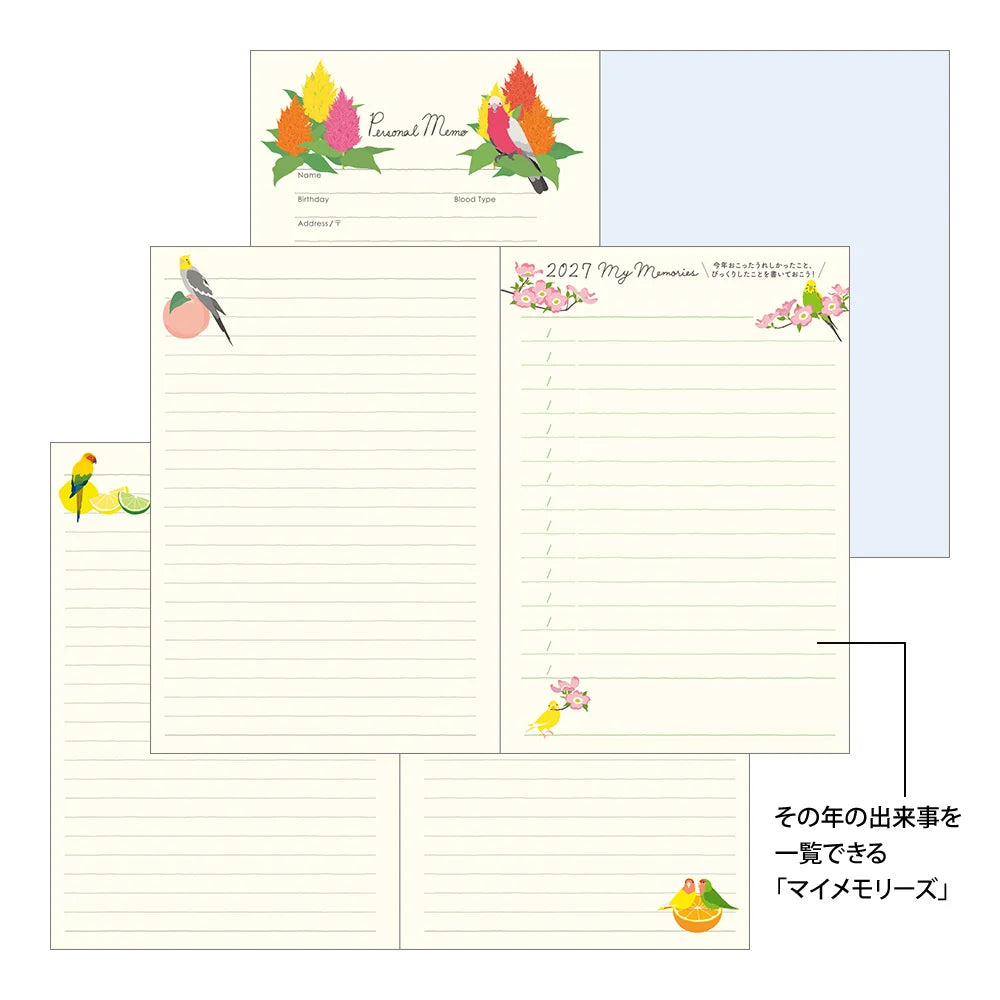 Pocket Diary B6 - Bird - 2027