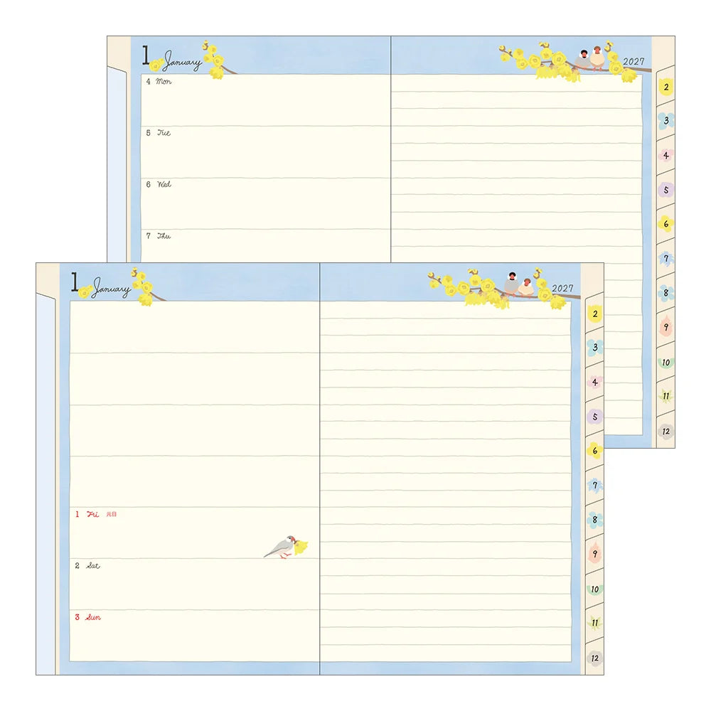 Pocket Diary B6 - Bird - 2027
