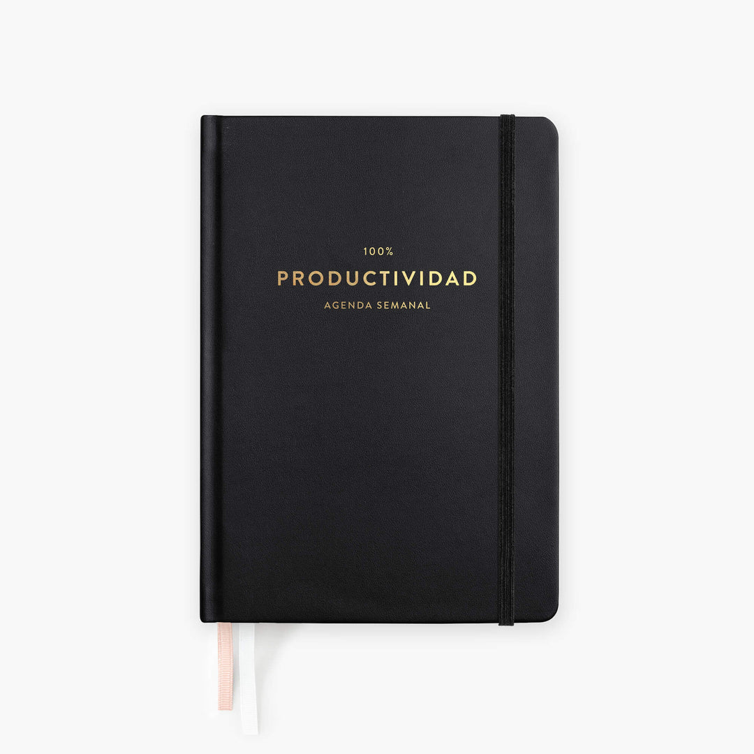 Planner semanal - 100% Productividad - Sin fechas - Negro