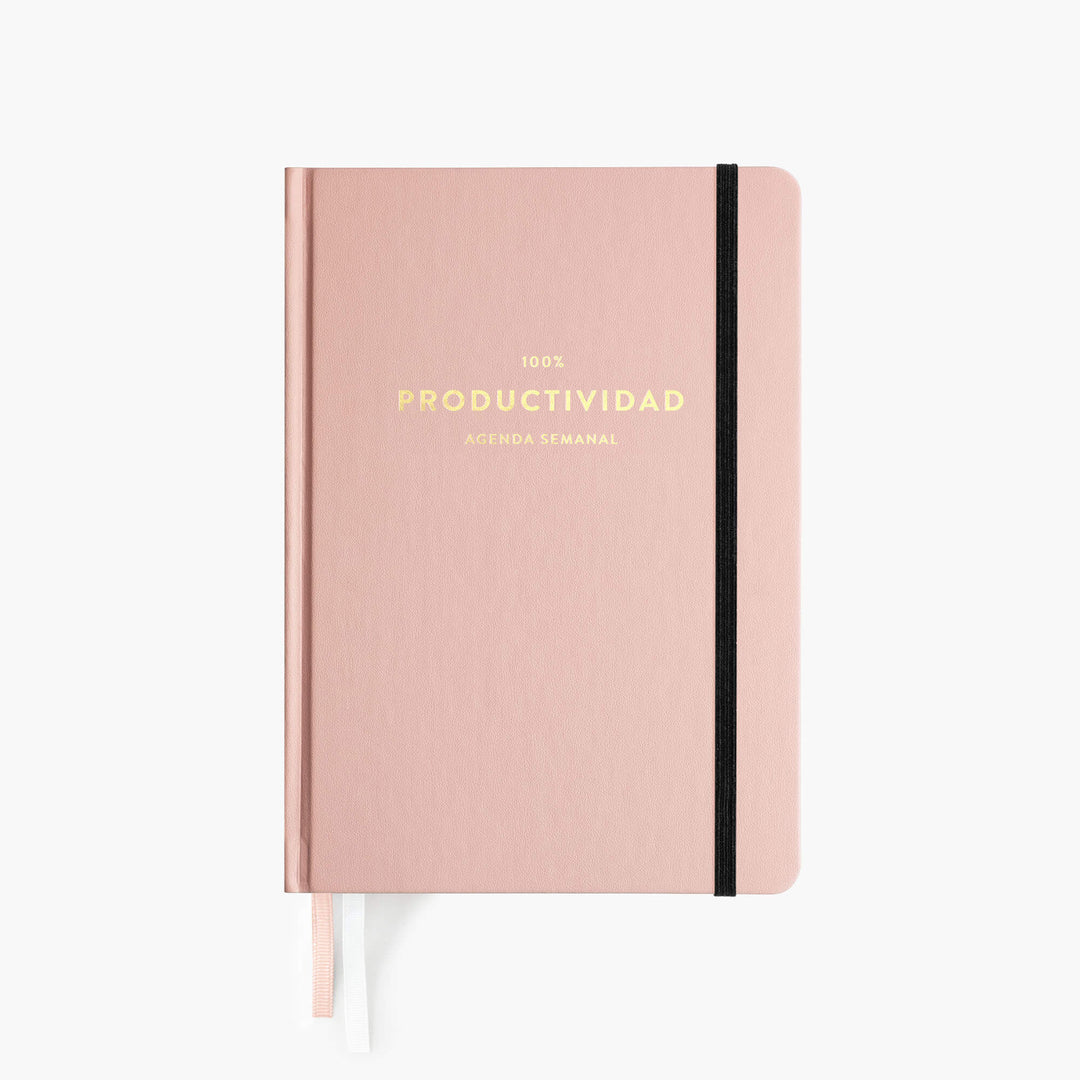 Planner semanal - 100% Productividad - Sin fechas - Rosa