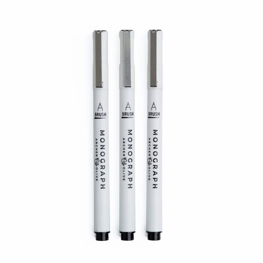 Monograph Brush Pens - Set de 3
