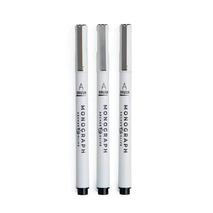 Monograph Brush Pens - Set de 3