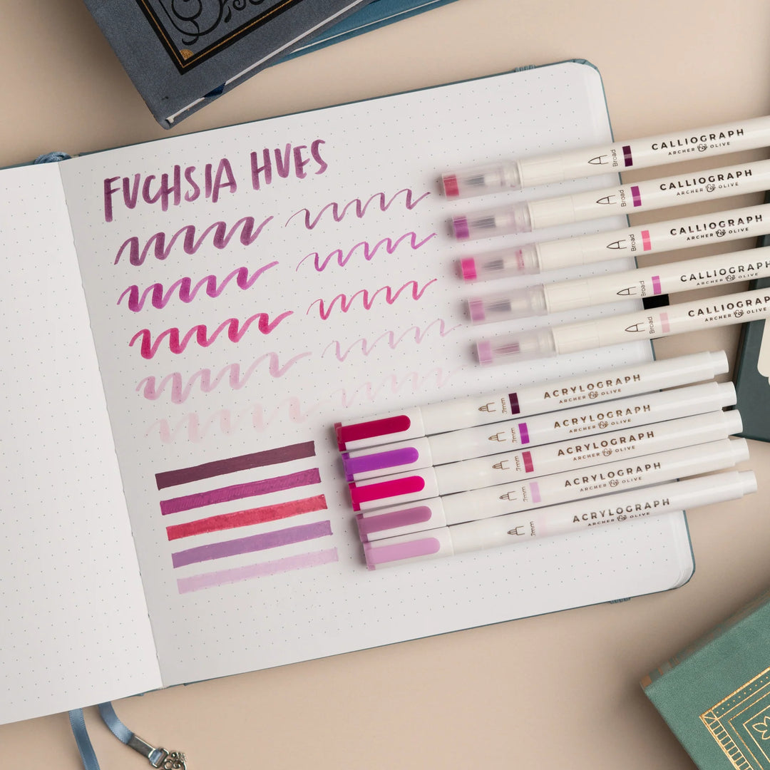 Fuchsia Hues - Acrylograph Pens
