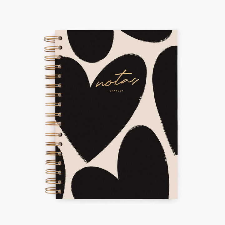 Cuaderno A5 mediano - Love in Black - Puntos