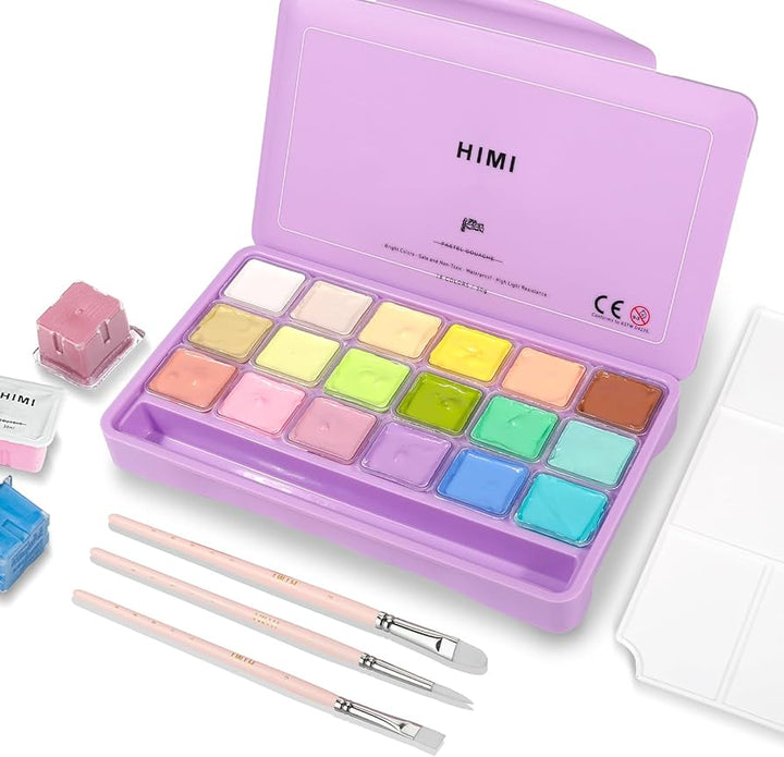 HIMI Gouache Pastel Set - 18 colores/30 gr