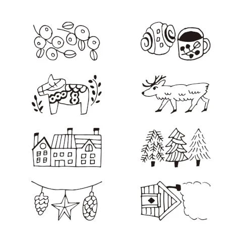 Paintable Rotating Stamp - Nordic