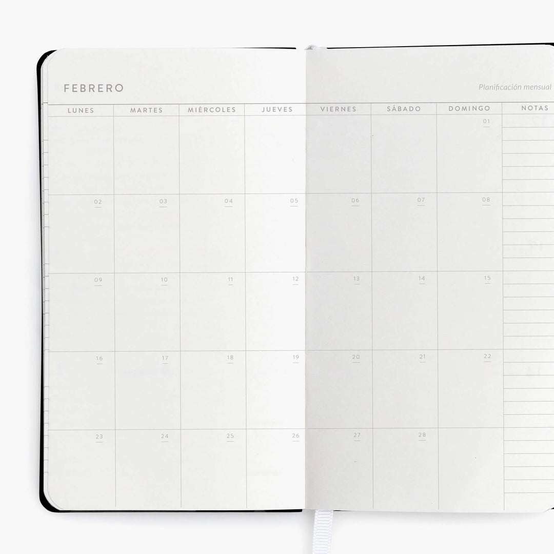 Agenda Semanal 2026 - Mini - Black