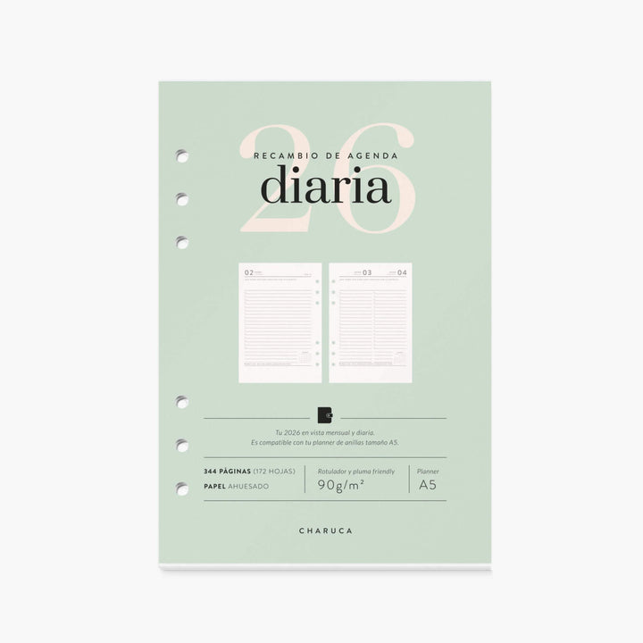 Recambio Agenda A5 - Diario - 2026