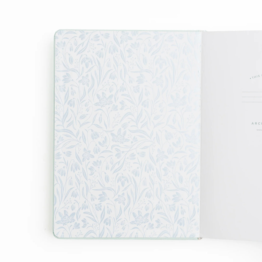 Square Dot Grid Notebook - Snowdrops
