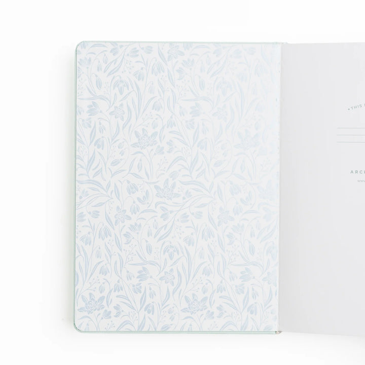 Square Dot Grid Notebook - Snowdrops