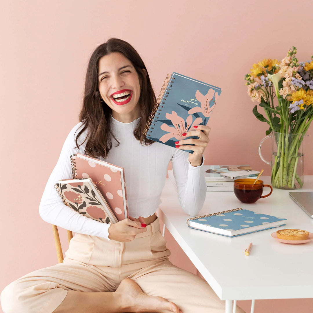 Cuaderno Grande - Cherry - Puntos