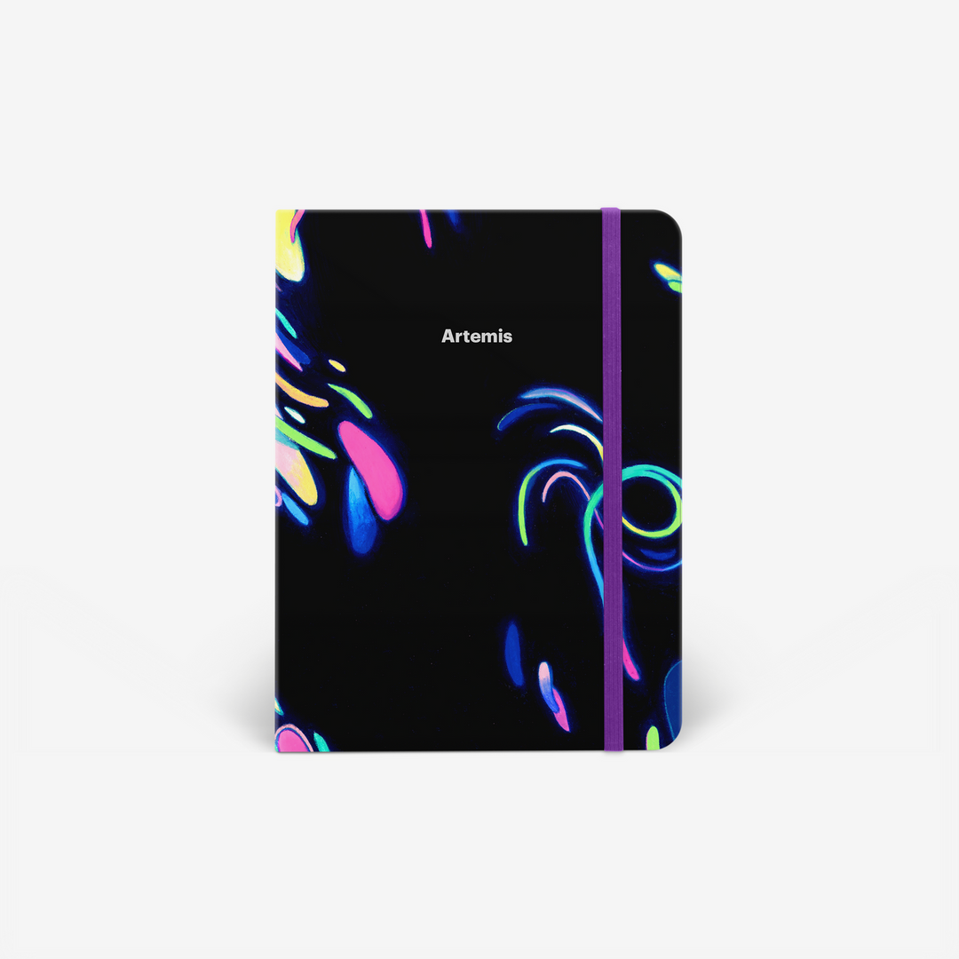 "Zestful Night" Dot Grid Notebook