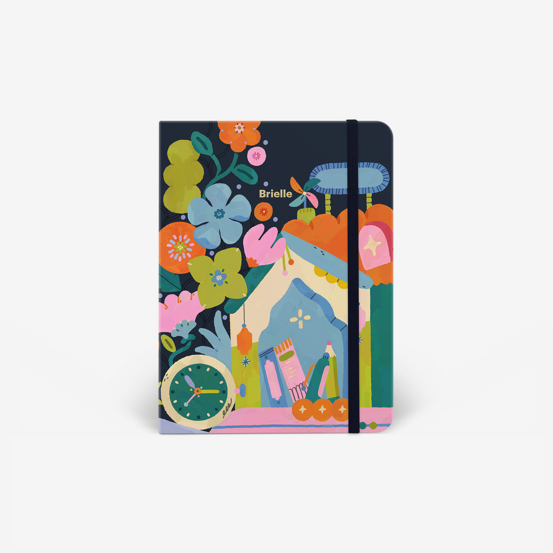 "Zestful Night" Dot Grid Notebook