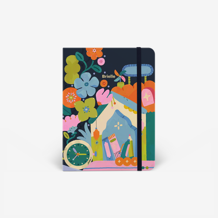 "Zestful Night" Dot Grid Notebook