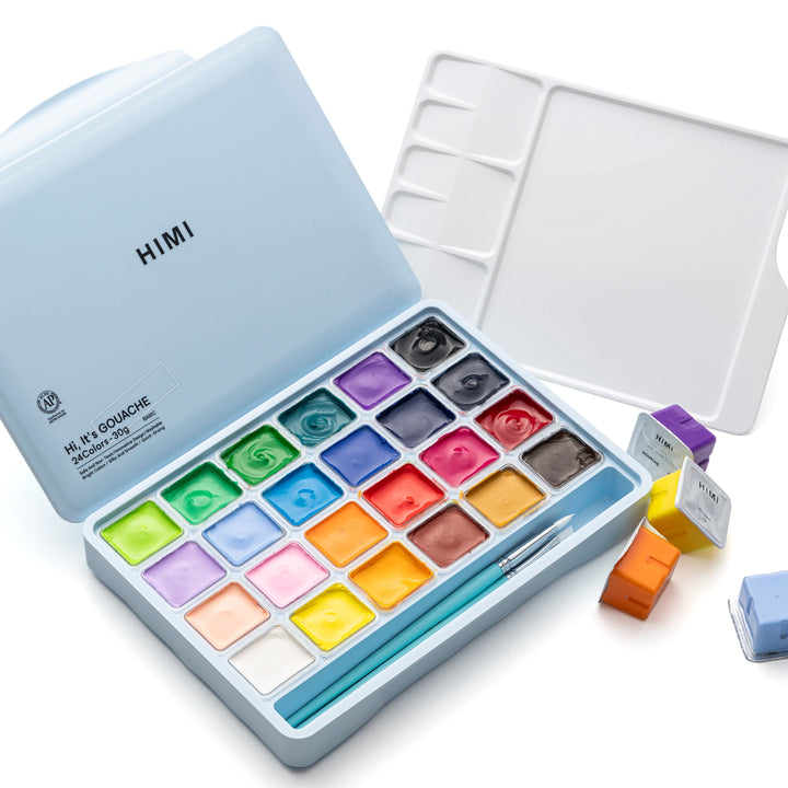 HIMI Gouache Set - 24 colores/30gr - Ice Blue