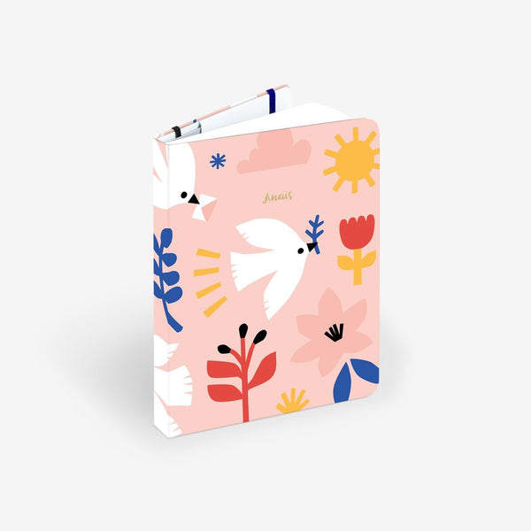 Delivery Doves Dot Grid Notebook