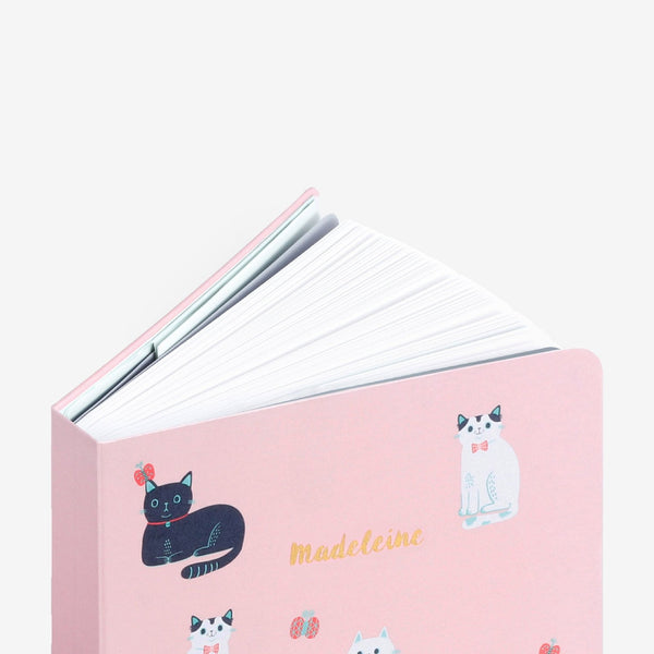 Cats Pink Dot Grid Notebook