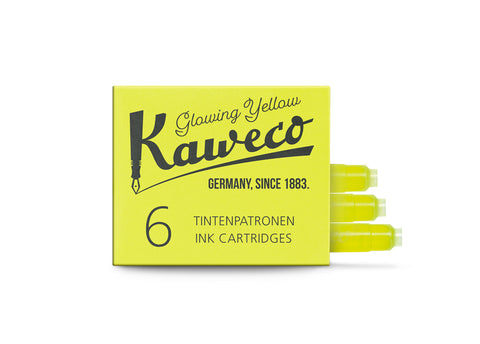 Cartuchos de tinta Kaweco - Glowing Yellow - 6 pack