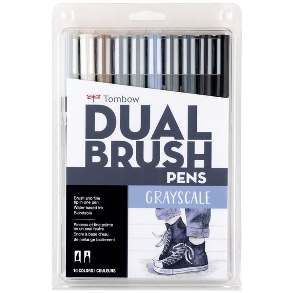 Set 10 Dual Brush - Grayscale