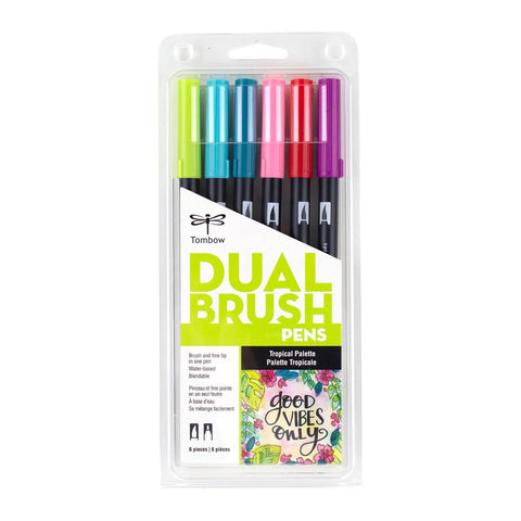 Set 6 Dual Brush - Tropical