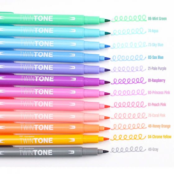 TwinTone Marker - Set 12 - Pastel