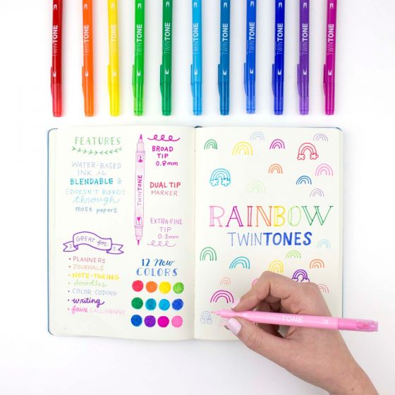 TwinTone Marker - Set 12 - Rainbow