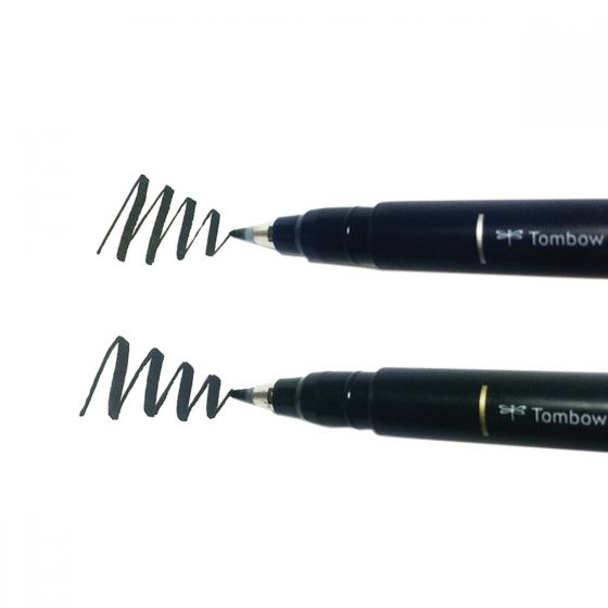 Tombow Fudenosuke 2 pack - Hard & Soft